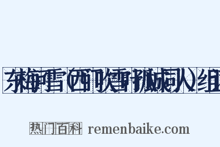 东梅问雪（西门吹雪叶孤城同人）组词是什么意思的图片